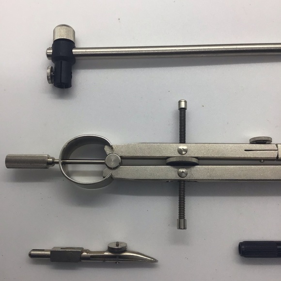 Vintage Alvin Basic-Bow Beam Comb Compass, 505V, Made In Germany 5 pc. - Picture 5 of 8